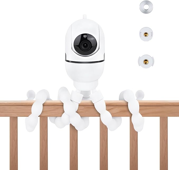 Upgraded Baby Monitor Mount - 7.8'' Adjustable Tripod Baby Camera Mount for HelloBaby HB65/HB40/HB6550/HB66/ HB6339/HB6550 Pro, ANMEATE SM935E, Detachable Tripod Monitor Holder Flex Stand for Crib