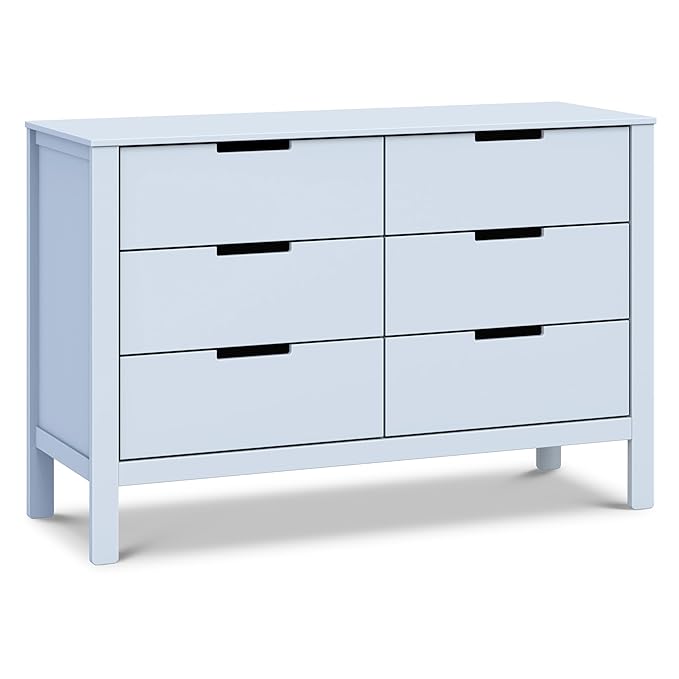 Carter's by DaVinci Colby 6-Drawer Double Dresser in Powder Blue, GREENGUARD Gold Certified