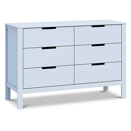Carter's by DaVinci Colby 6-Drawer Double Dresser in Powder Blue, GREENGUARD Gold Certified