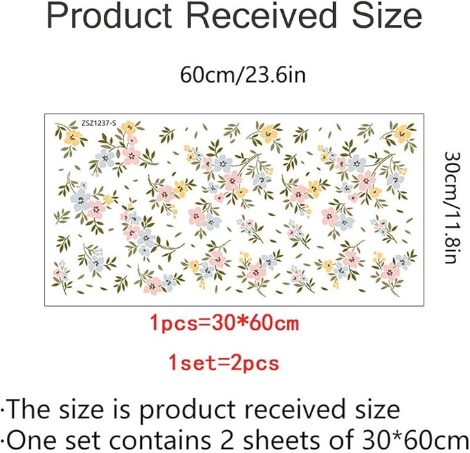 Colorful Small Flower Wall Decals Leaf Wall Stickers Floral Decor for Girls Bedroom Baby Nursery Kids Room Wall Decor