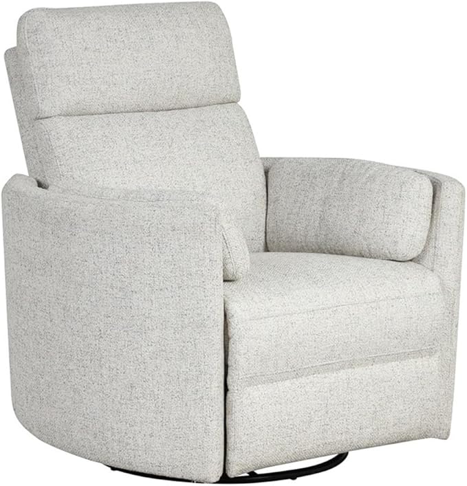 Pemberly Row Beauty Quartz Power Swivel Glider Recliner (Two Pack) with USB Charging Ports and 2 Comfort Pillows for Living Room