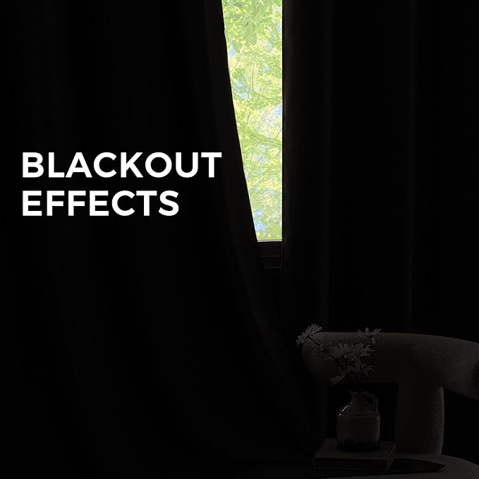 NICETOWN Blackout Thermal Grommet Drapes, Energy Saving Window Treatments for Living Room, Patio, Laundry, Closet, Boys Room - Heavy Duty, 2 Panels, W52 x L84, Cappuccino