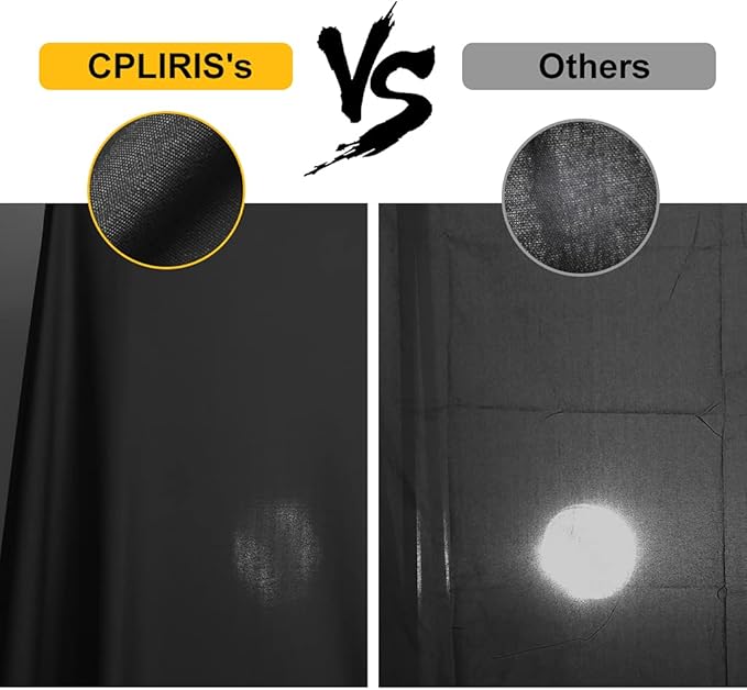 10x12ft Black Backdrop for Photography, Large Seamless Polyester Fabric Pure Black Photo Backdrop Curtain for Portrait Photoshoot Party Video