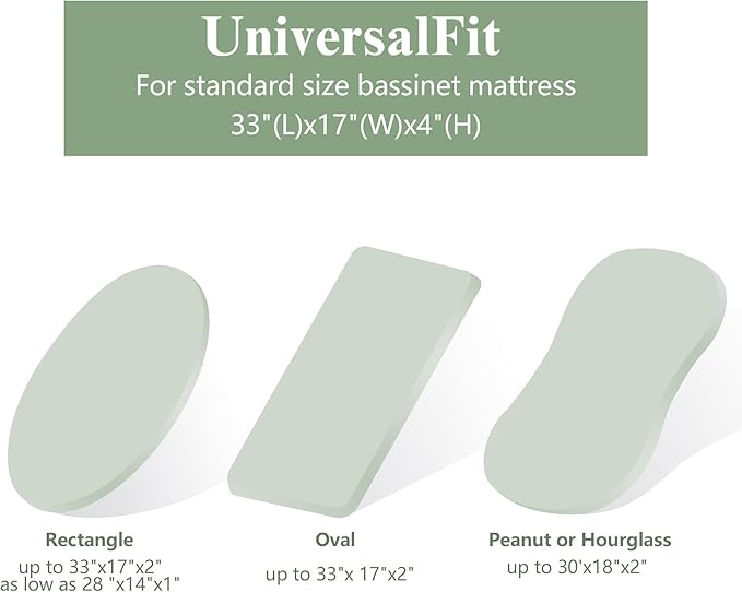 Baby Muslin Bassinet Sheets 3 Pack for Boys & Girls, Soft Breathable Cotton Bassinet Mattress Cover, Universal Fit for Hourglass, Oval, and Rectangle Mattress (Nightfall Blue)