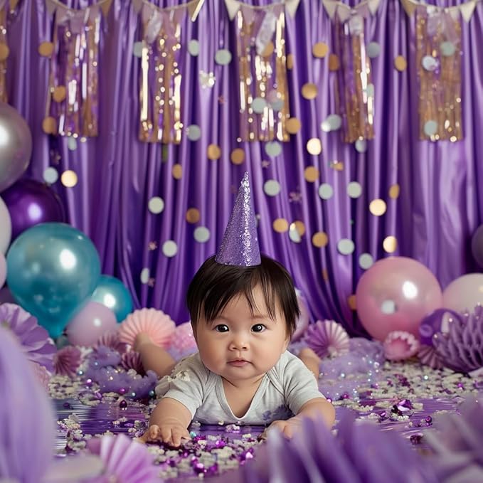 10x10ft Purple Curtains Wedding Backdrop Wrinkle Free Purple Photo Curtains Backdrop for Baby Shower Photoshoot Engagement Wedding Birthday Photography YUNBSDJ149