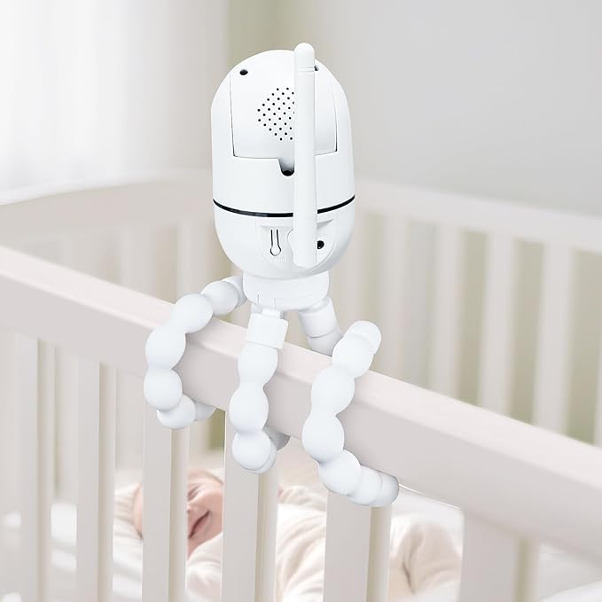 Upgraded Baby Monitor Mount - 7.8'' Adjustable Tripod Baby Camera Mount for HelloBaby HB65/HB40/HB6550/HB66/ HB6339/HB6550 Pro, ANMEATE SM935E, Detachable Tripod Monitor Holder Flex Stand for Crib