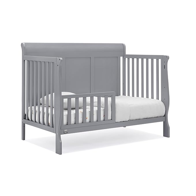 Delta Children Simmons Kids Carter 6-in-1 Convertible Crib - Greenguard Gold Certified, Grey