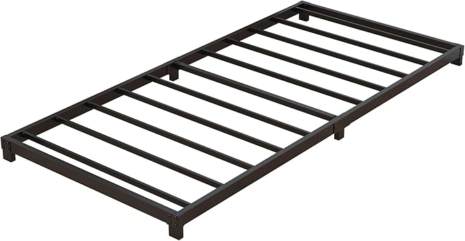3 Inch Twin Bed Frames Low Profile, Twin Platform Bed Frame No Box Spring Needed, Heavy Duty Metal, Easy Assembly, Black
