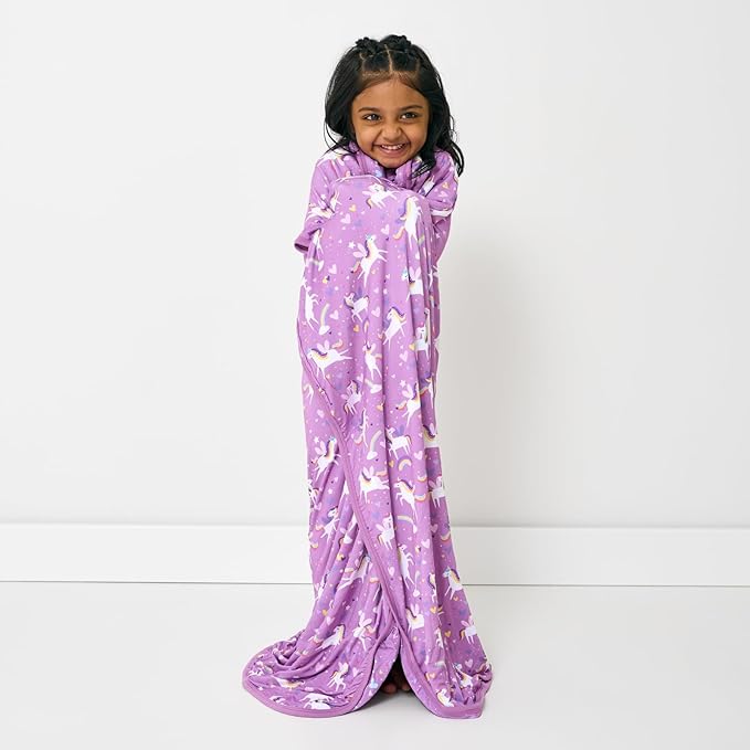 Little Sleepies Cloud Blanket, Soft Viscose from Bamboo Toddler & Baby Blanket for Boys & Girls, Lightweight, Perfect for Hot Sleepers, 50" x 50", Large (Sienna's Unicorns)