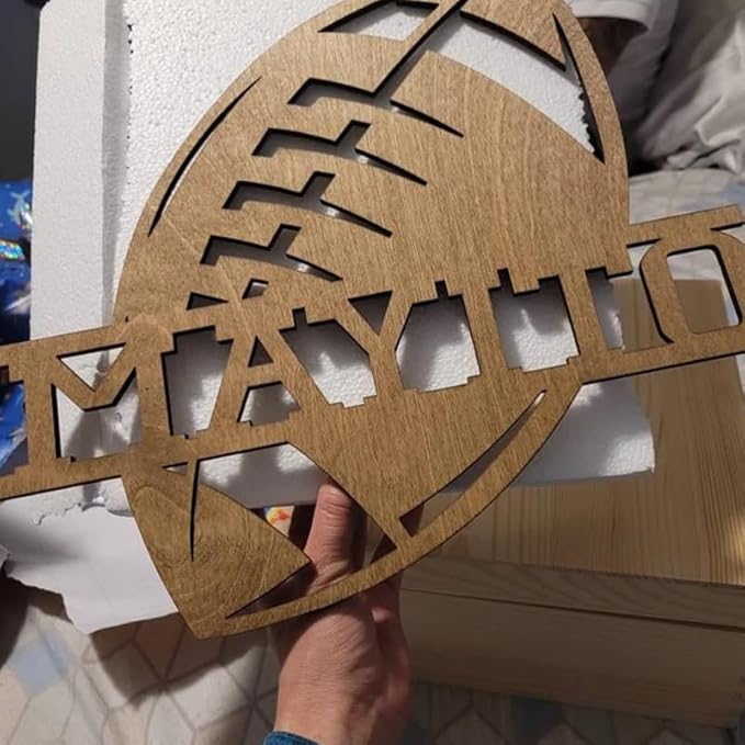 Personalized Football Gift, Wooden Baby Name Sign, Nursery Decor For Boy/19
