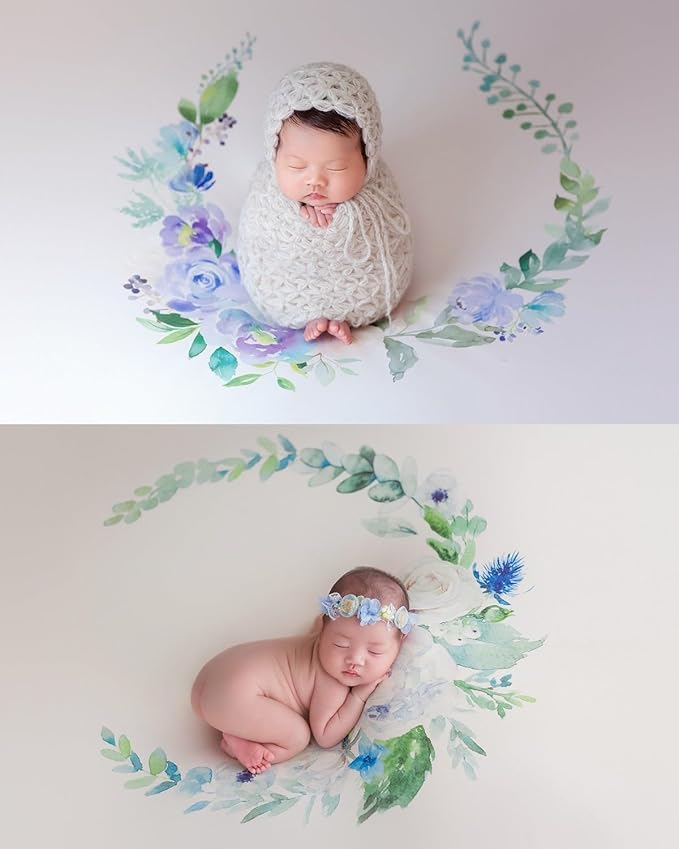 Newborn Photography Stand 6 Clamps Stainless Steel Baby Posing Table Photoshoot Stand Backdrop Holder Infan Round Background Station Travel Stand Pack Quick Assembly for Newborn Photo Props & Studio