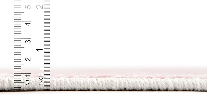 Unique Loom Whimsy Kids Collection Area Rug - Stars (2' 2" x 6' 1" Runner, Pink/ Ivory)