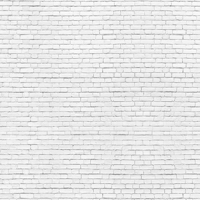 Vinyl 10x10ft Vintage White Brick Wall Photo Backdrop for Photography Newborn Baby Shower Girls Adults Portrait Photography Background Wallpaper Photo Studio Props