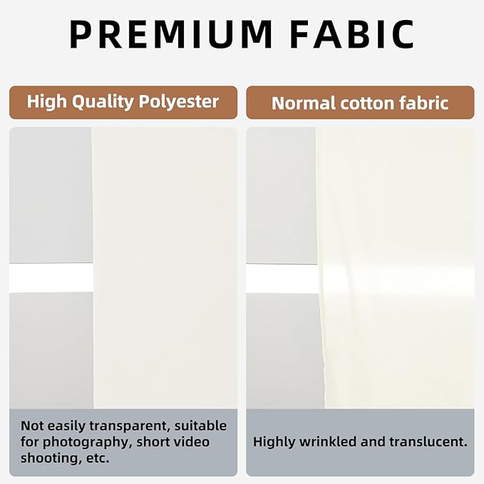 Ivory Backdrop,10x7FT Photo Backdrop for Photography Background Backdrops Curtain for Portraits Studio Photoshoot Party Screen Video Recording