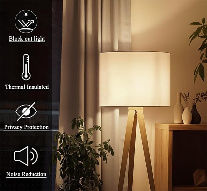 Sand Linen Pinch Pleated Full Blackout Curtains Energy Efficient Linen Texture Window Treatment Panel 84 Inches Long for Bedroom Thermal Insulated Back Tab Drapes with Hooks, 60"Wx84"Lx1