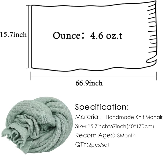 Newborn Posing Wrap Newborn Photography Props Soft Stretch Knit Blanket Handmade Wrap for Baby Boys Girls Photoshoot