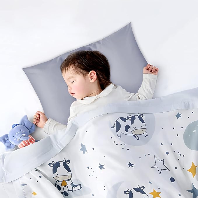 Cotton Toddler Pillowcase 14x20 Envelope: Long-Staple Cotton, Ultra Soft Breathable Durable, Travel Pillow Cover 2 Pack by Fittia