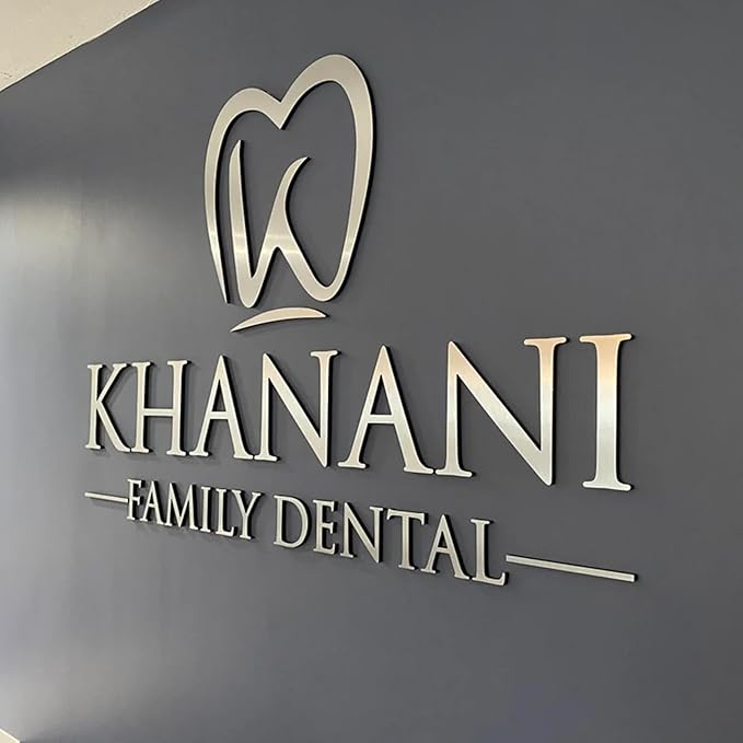 Custom 3D Mirror Acrylic Logo Sign for Business Salon or Office Wall 12-100 inch Option