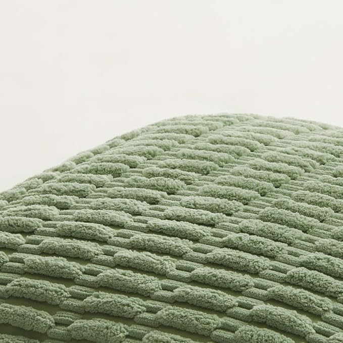 Fancy Homi 2 Packs Sage Green Lumbar Decorative Throw Pillow Covers 12x24 Inch for Living Room Couch Bed Sofa, Rustic Farmhouse Boho Home Decor, Soft Striped Corduroy Rectangle Cushion Case 30x60 cm