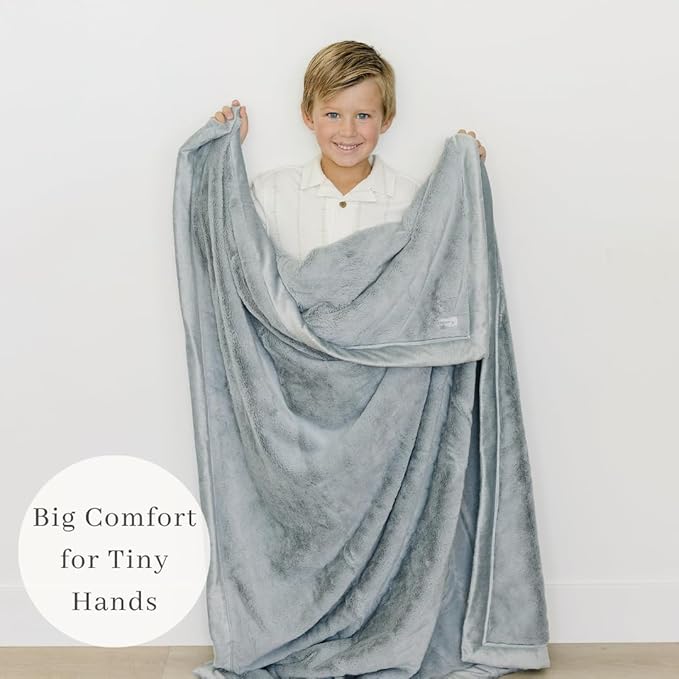 SARANONI Luxury Lush Kids Blanket | Ultra-Soft & Cozy Plush Comfy Blankets for Kids & Teens | Slate - 40” x 60”