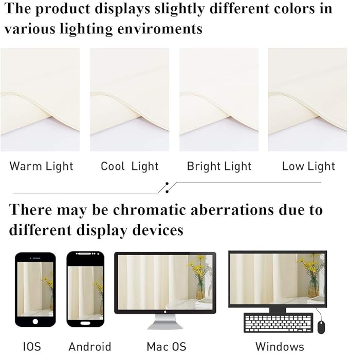 StangH Ivory White Living Room Curtains 105 inches Long Soft Velvet Thermal Insulated Light Dimming Window Drapes for Bedroom Privacy Panels, W52 x L105, 2 Panels