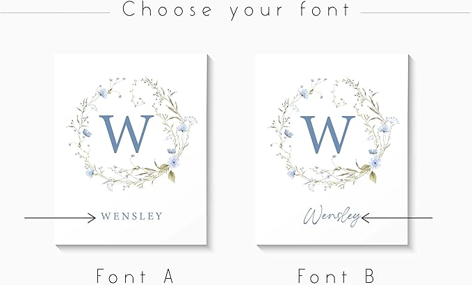 Personalized Name Flower Nursery Wall Art Prints, Crib & Nursery décor, Newborn Baby Girl Gift Present, Floral Baby Girl Room Pictures, Poster For Baby And Kids (3 Prints, Flower 7)