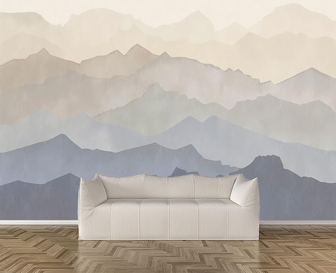 Oil Painting Peaks Wall Mural Wallpaper for Bedroom 137" x 100"