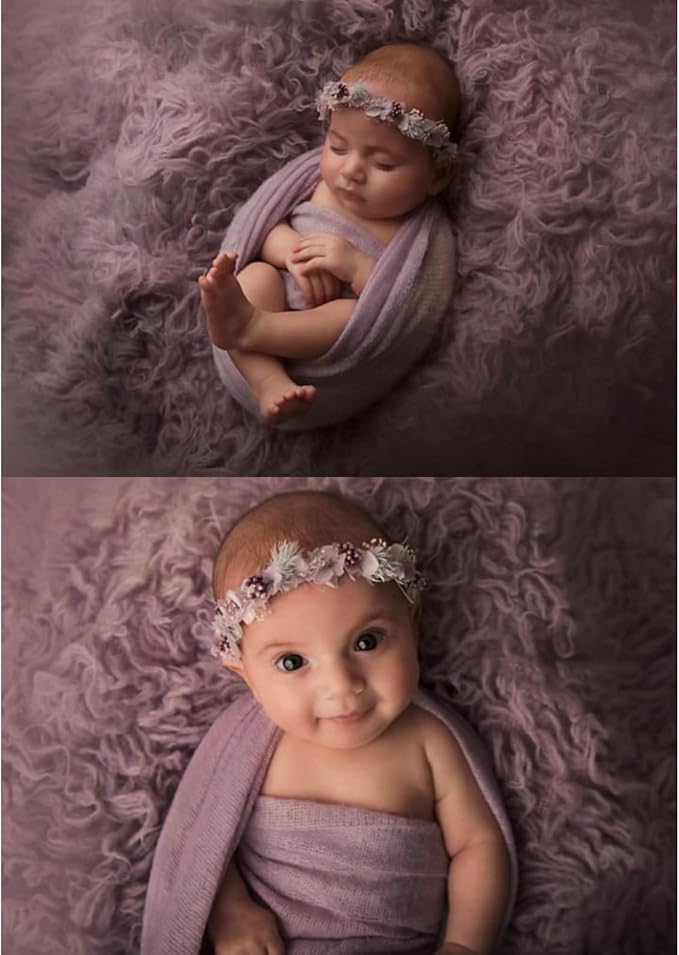 Newborn Posing Wrap Newborn Photography Props Soft Stretch Knit Blanket Handmade Wrap for Baby Boys Girls Photoshoot