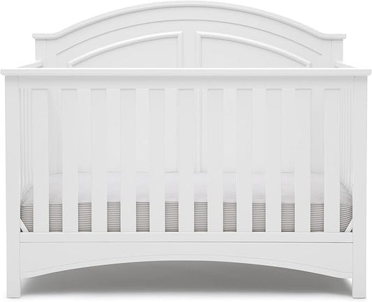 Delta Children Perry 6-in-1 Convertible Crib - Greenguard Gold Certified, Bianca White