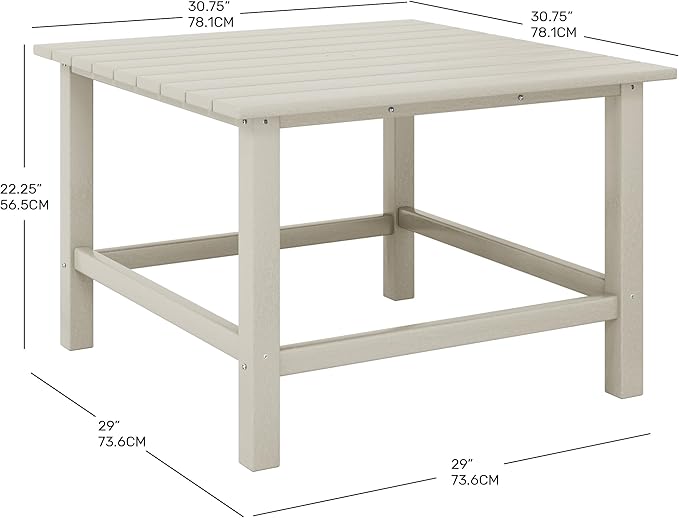 Costaelm Outdoor Kids Table, Toddler Dinner Table Baby Desk Outdoor Childrens Party Tables for Arts & Crafts, Snack Time, Multi-Activity Desk for Ages 2-8 in Classroom/Outside, Sand