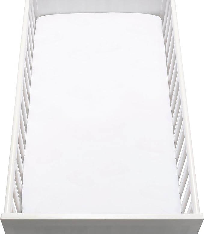 Newton Baby Fitted Crib Sheet (2-Pack) - Ultra Breathable and Soft, Organic Cotton, Fits All Standard Cribs, Plain White