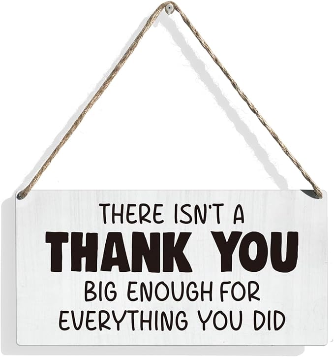Thank You Gifts for Nurse Doctor Emergency Response Healthcare Worker First Responder Wood Wall Decor 12 × 6 Inch