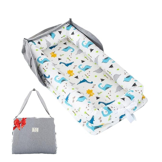 Baby Lounger Play Mat for Tummy Time,Baby Lounger for Newborn Awake-Time Pad,Portable Newborn Babies Essentials Gifts 0-24 Months Home or Travel (Long Necked Dragon)