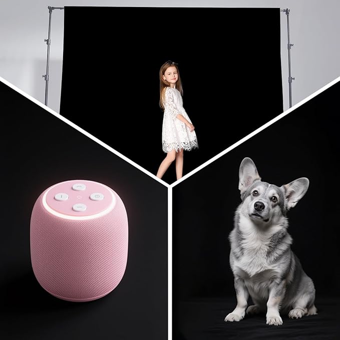 YSKE-Y1 10x10ft Black Photo Backdrop, Seamless Fabric Background Photography Backdrop Curtain Screen for Photoshoot Video Studio Party
