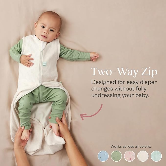 ergoPouch Jersey Sleeping Bag 0.2 TOG – Arms-Out Baby Sleep Sack, Ideal Transition from Swaddling, Slim Fit Keeps Baby Secure & Comfortable, Soft Breathable Fabric (3–12 Months, Willow)