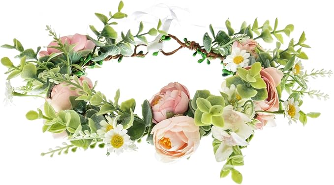 Floral Fall Camellia Flower Crown Rose Headpiece Wedding Bridal Flower Girl Halo Maternity Photo Props FL-03