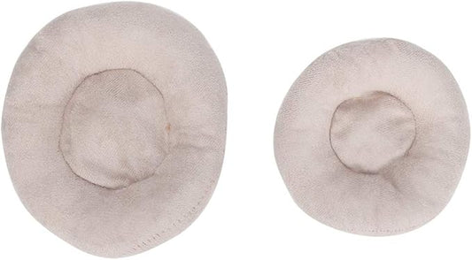 Estink Newborn Photography Posing Pillow, 2PCS Flannel Baby Round Shape Pillow DIY Newborn Professional Photography Props Photography Auxiliary Props Baby Pillow Props, Cream