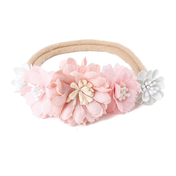 6pcs Baby Headbands Nweborn Flower Hair Bows for Girls-Infant Elastic Hair Band Bows Wraps Baby Headband Hair Accessories Gifts for Toddles