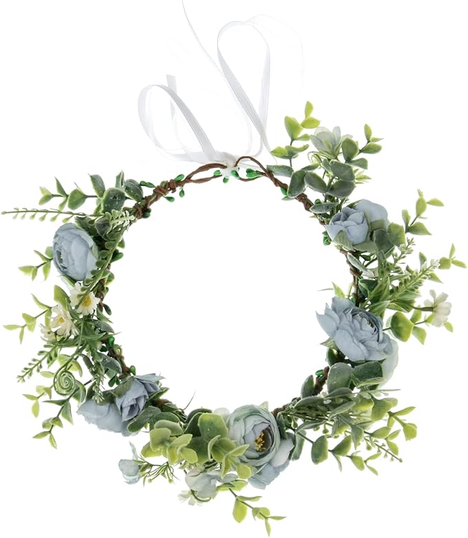 Floral Fall Camellia Flower Crown Rose Headpiece Wedding Bridal Flower Girl Halo Maternity Photo Props FL-03
