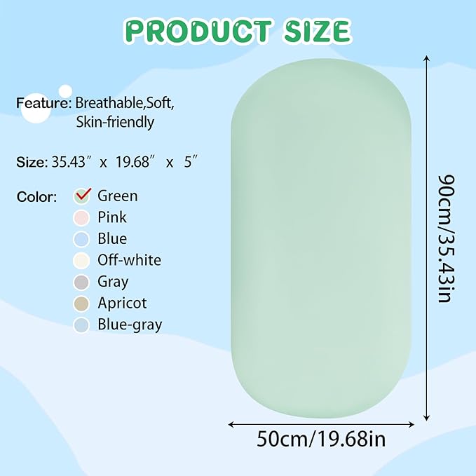Lucakuins Baby Lounger, Bionic Design Baby Lounger for Newborn 0-24 Months, Soft Organic Cotton Breathable Lounger for Infants (Green Newborn Lounger)