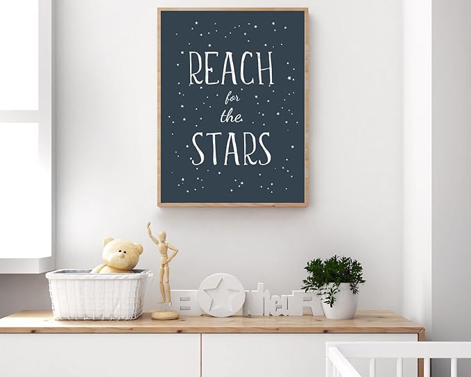 VUVUKU Space Themed Nursery For Baby Boy Print Decor Art Kids Room Wall Prints