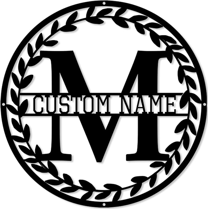 Personalized Last Name Signs, Custom Metal Sign, Split Letter Monogram Wall Decor, Indoor/Outdoor Wall Art, Personalized Wedding Gifts for Newlyweds, Housewarming/New Home Gift