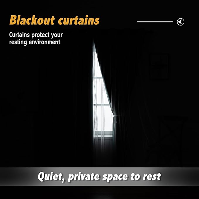 Anytime Home Curtains Blackout and Sheer Layered Solid Window Curtain Panel Pair with Grommet Top, 52Wx84L,Dark Green