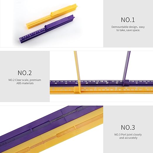 Height Measurement for Wall, Children Adult Height Measurement Rod, 3D Removable Growth Height Stick, Wall Mounted Splicing Height Ruler for Kids Baby Nursery 79 inch (Yellow)