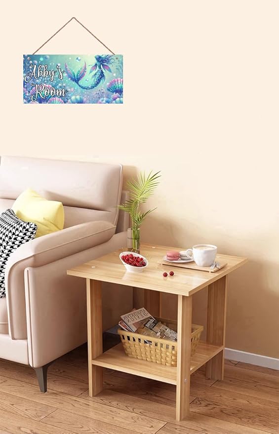 Personalized Sign Mermaid Wall Decor Beautiful Decoration for Home Kitchen Bar Garage Vintage Ocean theme Poster Plaque Decor for Kids Room Nursery Wall Decorations Stuff