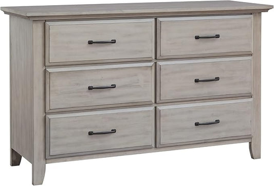 Soho Baby Chandler Premium 6-Drawer Dresser, Stone Wash