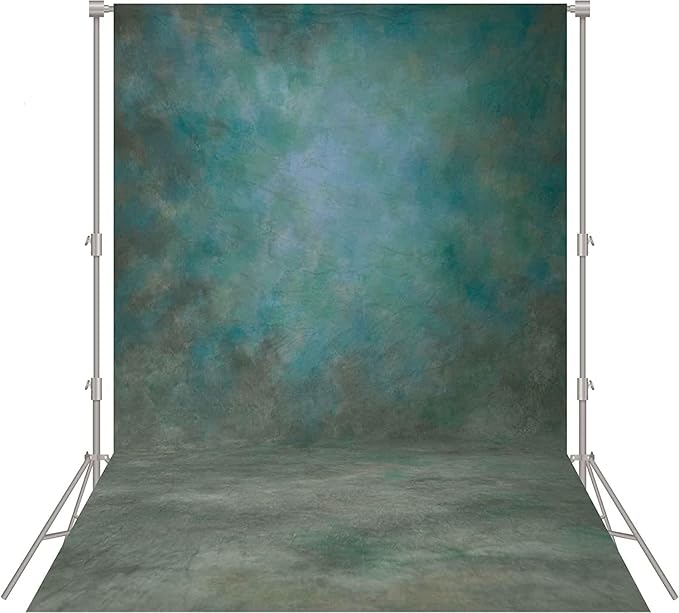 Abstract Professional Photography Backdrop for Portrait Photo Props Booth Background Photoshoot Studio with Polyester Fabric Roller Pocket on Top (8x12,Green,No Stand)