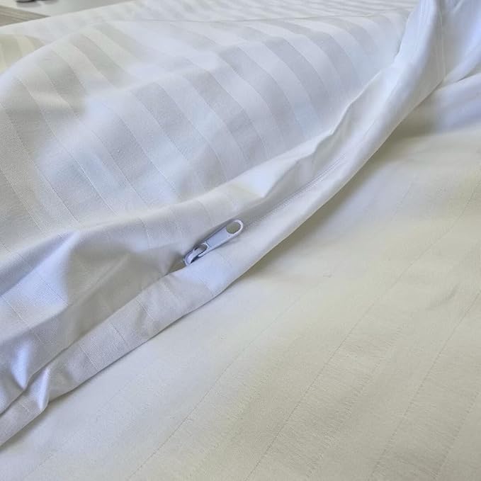 Duvet Cover Protector for Toddler Comforter, 100% Cotton, Zipper to Block Blanket from Dust Fits Standard Crib & Toddler Bed, 33x42 Inch, White