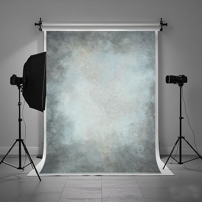 5x7ft Baby Show Photography Backdrops Grey Abstract Photo Booth Prop Background for Studio Prop Happy Birthday Backdrop