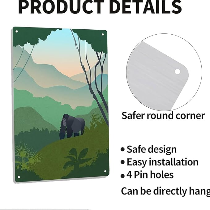 Uganda Safari Themed Nursery Signs Posters Funny metal sign For Man Cave bathroom Farm Bedroom living room Kitchen Garage Wall Decor 8 * 12 Inch